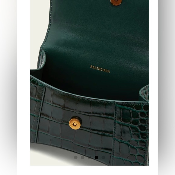 BALENCIAGA NWT Hourglass XS Crocodile-Embossed Top-Handle Bag - Picture 6 of 8